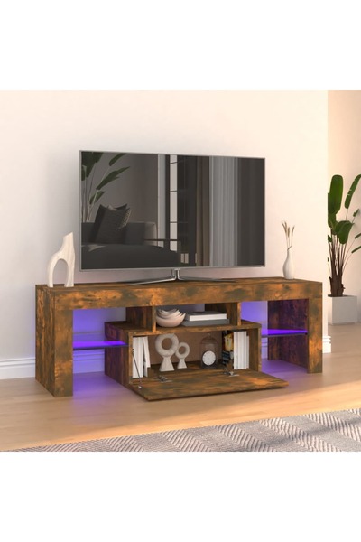 Concept Comodă TV cu lumini LED, stejar fumuriu, 120x35x40 cm