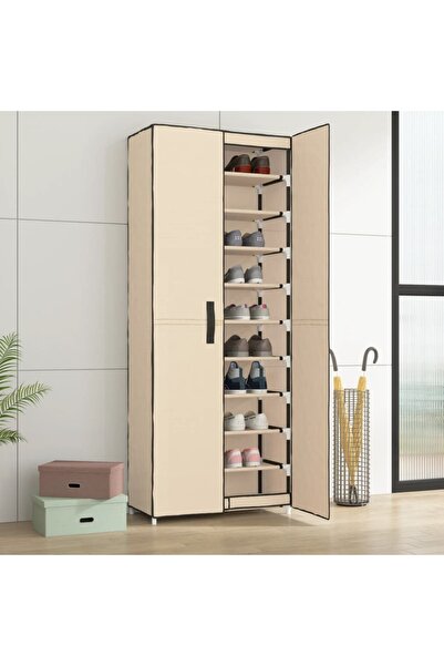 Concept Pantofar, crem, 60x30x166 cm, material textil