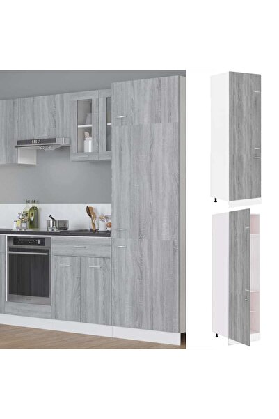 Concept Refrigerator cabinet, sonoma grey, 60x57x207 cm, engineered wood