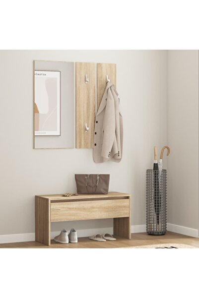 Concept Set de mobilier pentru hol, stejar sonoma, lemn prelucrat