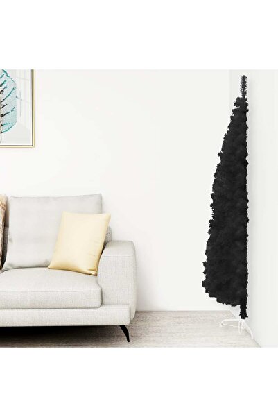 Concept Ημίλεπτο χριστουγεννιάτικο δέντρο με βάση, μαύρο, 180 εκ.