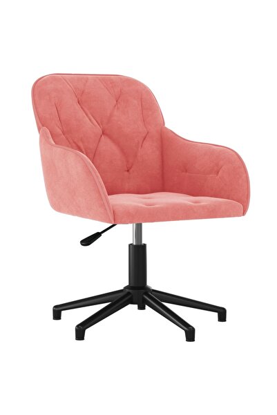 Concept Scaun de birou pivotant, roz, catifea