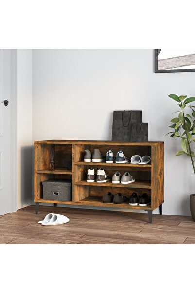Concept Ράφι παπουτσιών, καπνιστή δρυς, 102x36x60 εκ., επεξεργασμένο ξύλο