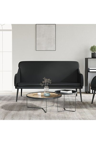 Concept Πάγκος, μαύρος, 110x76x80 cm, οικολογικό Δερμάτινο