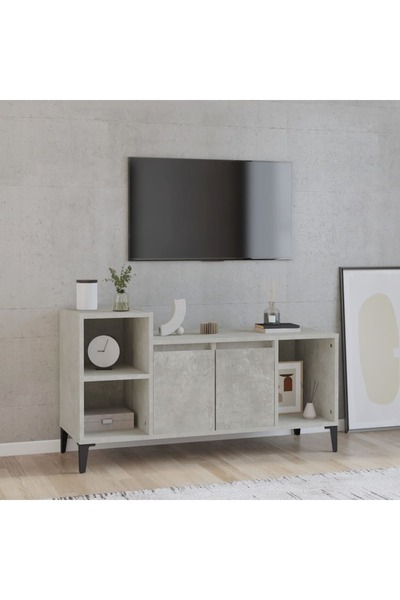 Concept Comodă TV, gri beton, 100x35x55 cm, lemn prelucrat