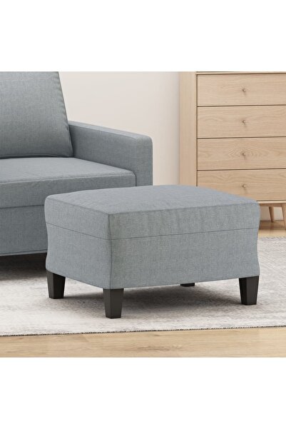 Concept Taburet, gri deschis, 60x50x41 cm, material textil