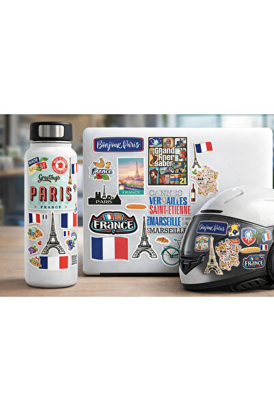 Limitless Design Paris Themed Sticker Set 22X30 cm – France Vintage Stickers,...
