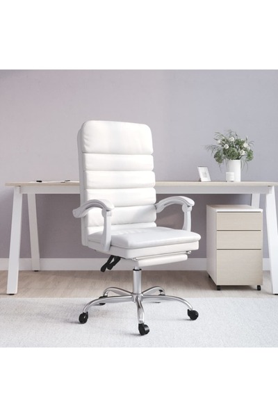 Concept Ανακλινόμενη καρέκλα γραφείου με δυνατότητα μασάζ, λευκή, οικολογικό ...