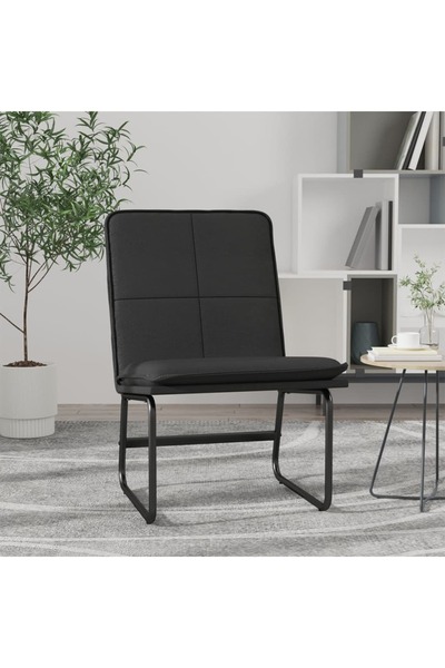 Concept Πολυθρόνα, μαύρη, 54x75x76 cm, τεχνητό Δερμάτινο