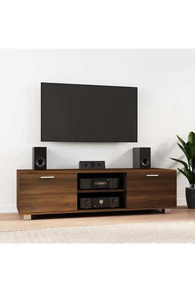 Concept Comodă TV, stejar maro, 140x40,5x35 cm, lemn prelucrat