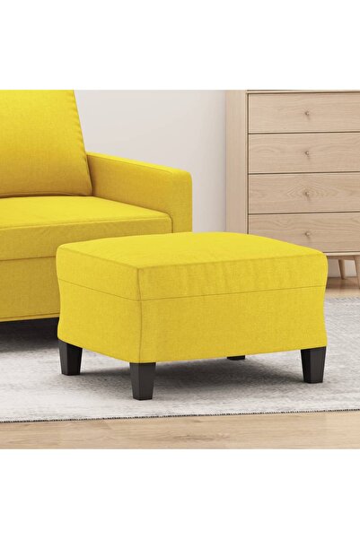 Concept Taburet, galben deschis, 60x50x41 cm, material textil