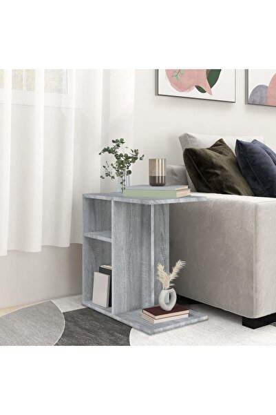 Concept Măsuță laterală, sonoma gri, 50x30x50 cm, lemn compozit