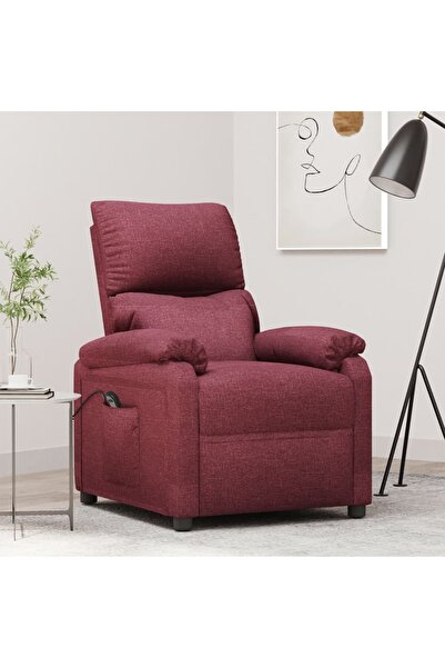 Concept Ηλεκτρική ανακλινόμενη πολυθρόνα, κόκκινο κρασί, ύφασμα
