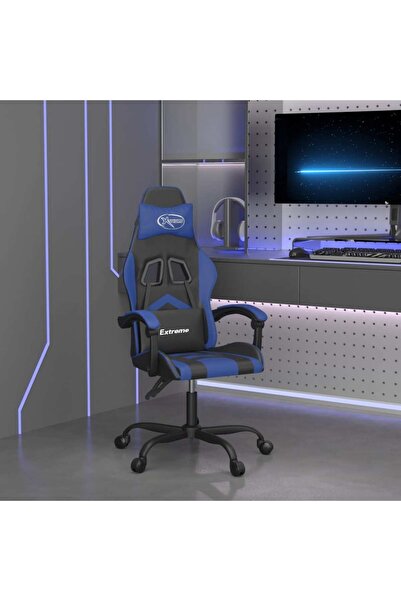 Concept Scaun de jocuri, negru și albastru, piele ecologică