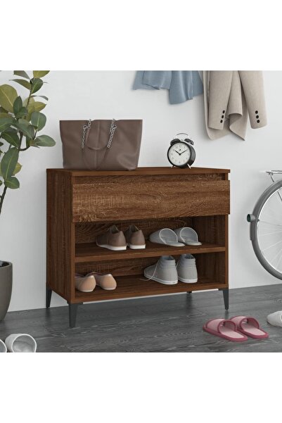 Concept Ράφι παπουτσιών, καπνιστή δρυς, 70x36x60 εκ., επεξεργασμένο ξύλο
