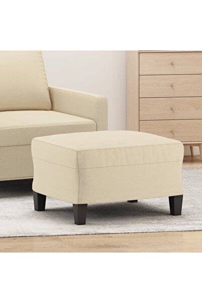 Concept Taburet, crem, 60x50x41 cm, material textil