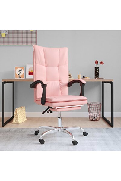 Concept Ανακλινόμενη καρέκλα γραφείου, ροζ, οικολογικό Δερμάτινο
