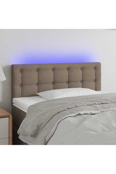 Concept Κεφαλάρι LED, γκρι-μπεζ, 80x5x78/88 cm, ύφασμα