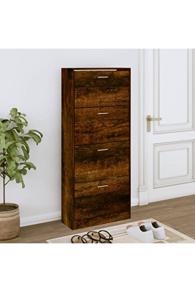 Concept Pantofar, stejar fumuriu, 63x24x147 cm, lemn compozit