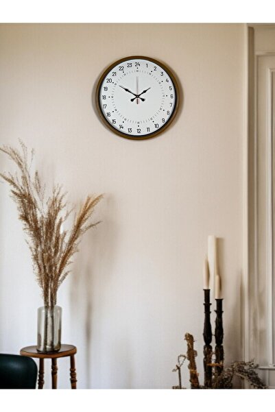 ForWhat 36cm Coffee 24Hour Designed Mechanism for Office Home Office Wall Clock