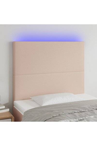 Concept Κεφαλάρι LED, καπουτσίνο, 100x5x118/128 cm, Δερμάτινο