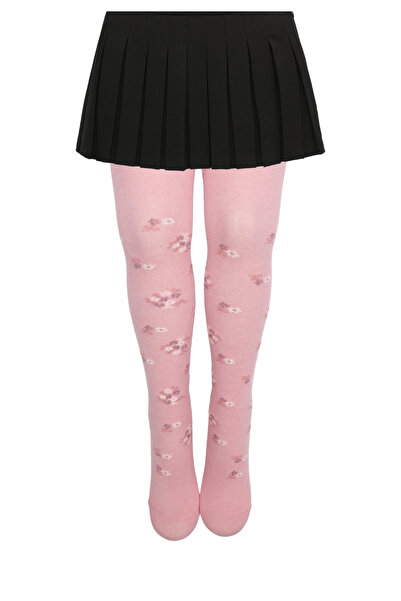 Serena Pink children's tights with popcorn, soft and comfortable