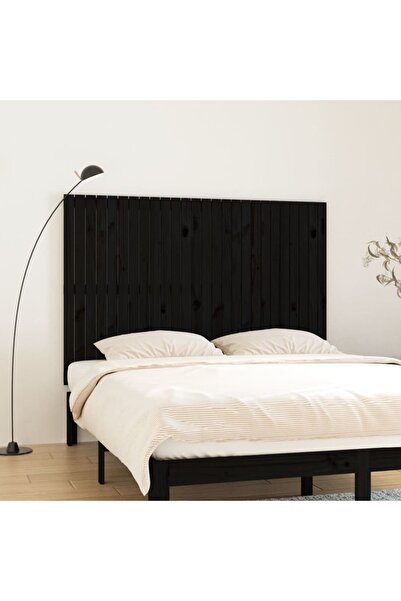 Concept Tăblie de pat pentru perete, negru, 166x3x110 cm lemn masiv pin