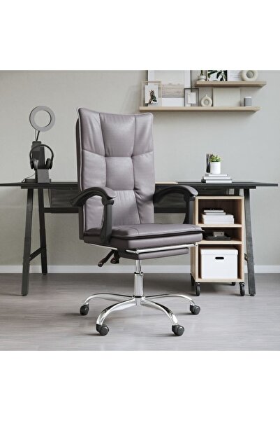 Concept Ανακλινόμενη καρέκλα γραφείου, γκρι, οικολογικό Δερμάτινο