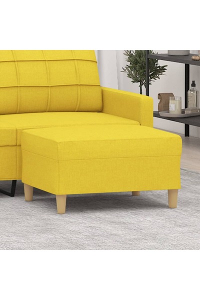 Concept Taburet, galben deschis, 70x55x41 cm, material textil