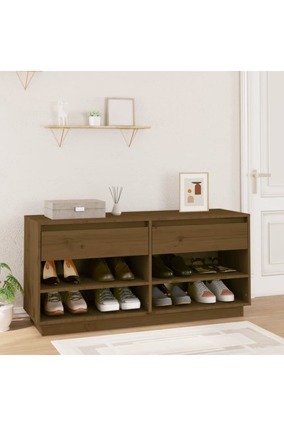 Concept Pantofar, maro miere, 110x34x52 cm, lemn masiv de pin