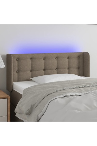 Concept Κεφαλάρι LED, γκρι-μπεζ, 103x16x78/88 cm, ύφασμα