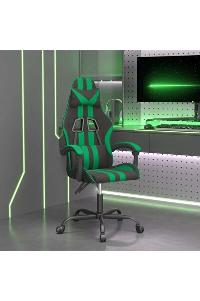 Concept Περιστρεφόμενη καρέκλα gaming, μαύρη και πράσινη, οικολογικό Δερμάτινο