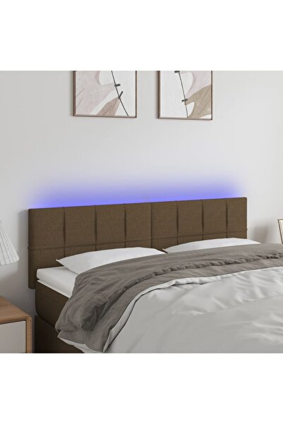 Concept Κεφαλάρι LED, σκούρο καφέ, 144x5x78/88 cm, ύφασμα