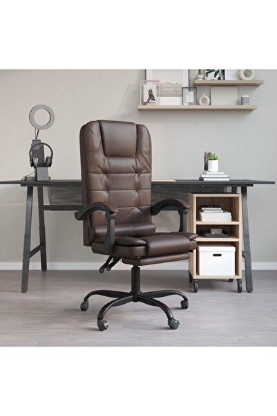 Concept Ανακλινόμενη καρέκλα γραφείου με δυνατότητα μασάζ, καφέ, οικολογικό Δ...