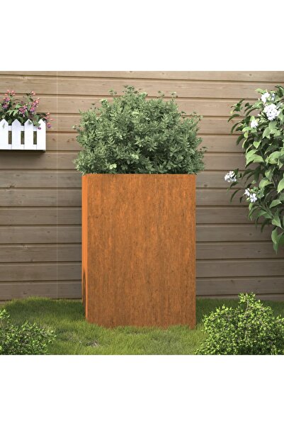 Concept Γλάστρα, γκρι, 52x48x75 cm, ατσάλι Corten