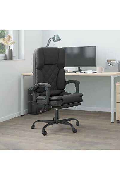 Concept Ανακλινόμενη καρέκλα γραφείου με δυνατότητα μασάζ, μαύρη, οικολογικό ...