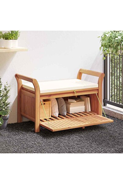 Concept Παγκάκι κήπου με αποθηκευτικό χώρο, με Μαξιλάρι, 91 cm, από μασίφ ξύλ...