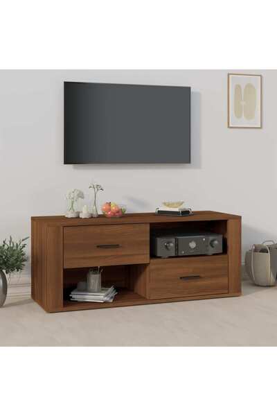 Concept Comodă TV, stejar maro, 100x35x40 cm, lemn prelucrat