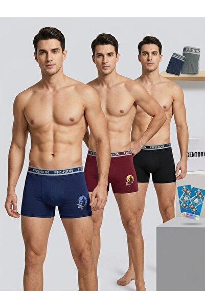 Fajr AlYaqin Men's Boxer Shorts, Men's Stretch Comfortable Boxer Shorts, 6 Pairs