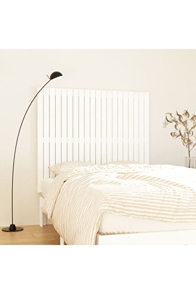 Concept Tăblie de pat pentru perete, alb, 127,5x3x110 cm lemn masiv pin