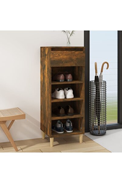 Concept Pantofar, stejar fumuriu, 40x36x105 cm, lemn compozit