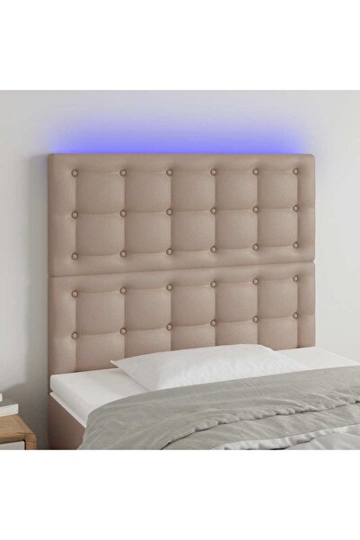 Concept Κεφαλάρι LED, καπουτσίνο, 100x5x118/128 cm, Δερμάτινο