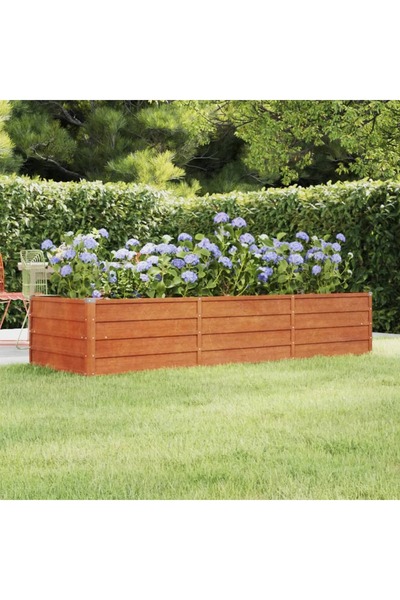 Concept Γλάστρα κήπου, γκρι, 240x80x45 cm, ατσάλι Corten