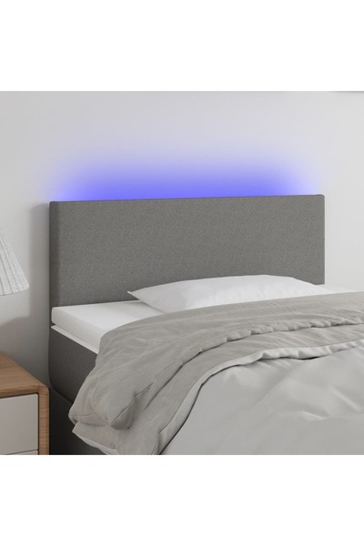 Concept Κεφαλάρι LED, σκούρο γκρι, 80x5x78/88 cm, ύφασμα