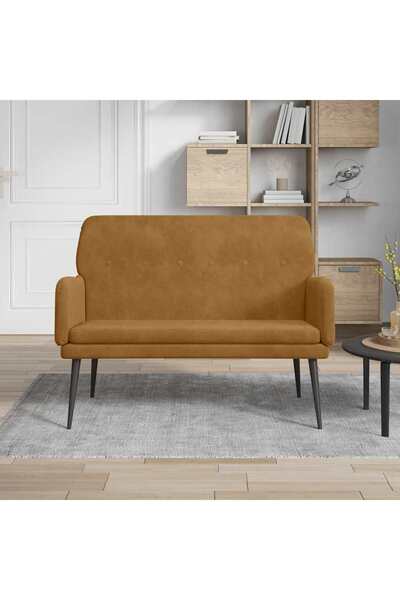 Concept Bancă, maro, 108x79x79 cm, catifea