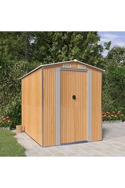 Concept Șopron de grădină, maro deschis, 192x274x223 cm, oțel zincat