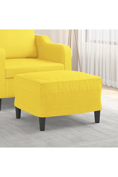 Concept Taburet, galben deschis, 60x50x41 cm, material textil