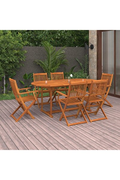 Concept Σετ τραπεζιού κήπου, 7 τεμάχια, από μασίφ ξύλο ακακίας