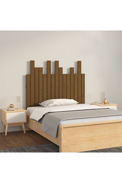 Concept Tăblie de pat de perete, maro miere 95,5x3x80 cm lemn masiv pin