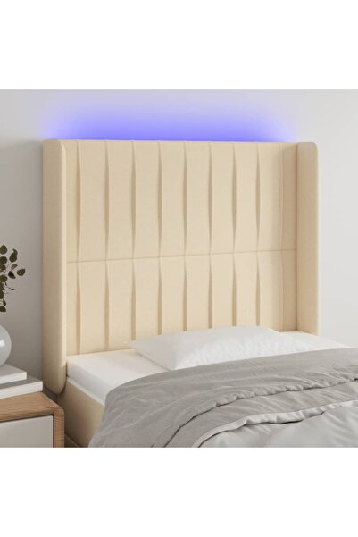 Concept Κεφαλάρι LED, κρεμ, 83x16x118/128 cm, ύφασμα